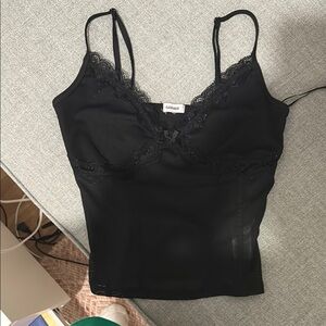 Garage Black Bustier Camisole Top